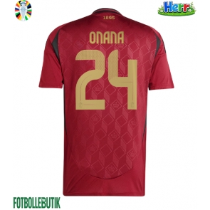 Belgien Amadou Onana #24 Hemmatröja EM 2024 Kortärmad